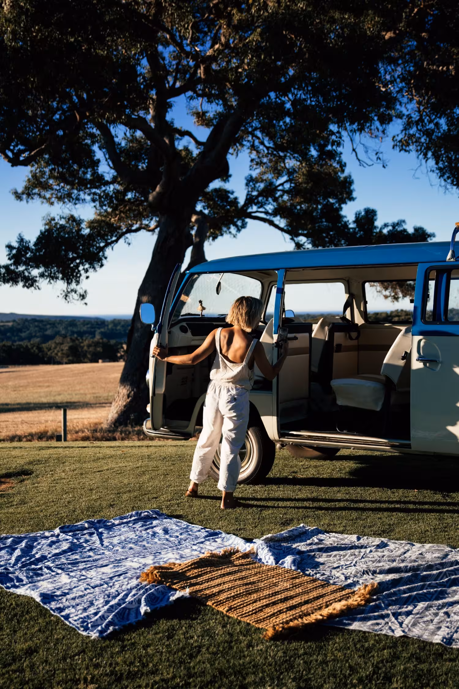 Jeep camping in the bush